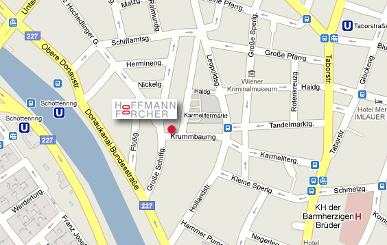Lageplan Hoffmann & Forcher, Krummbaumgasse 1, 1020 Wien